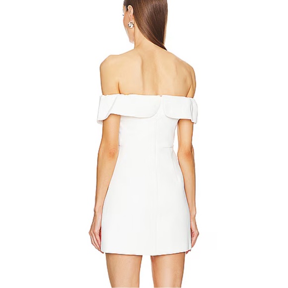 self-portrait Bow Mini Dress in White - Picture 3 of 13